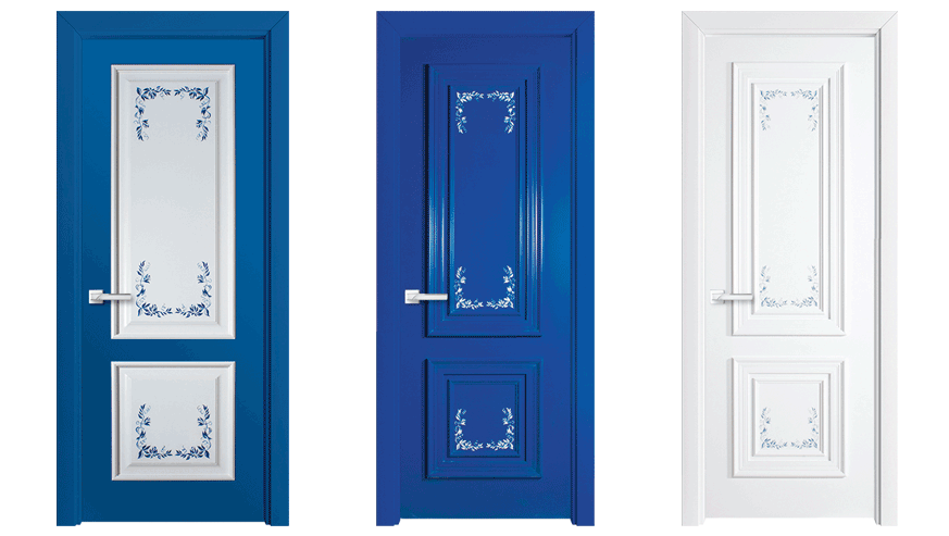 Двери в эмали с росписью