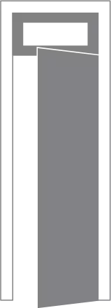 Распашная с верхней фрамугой