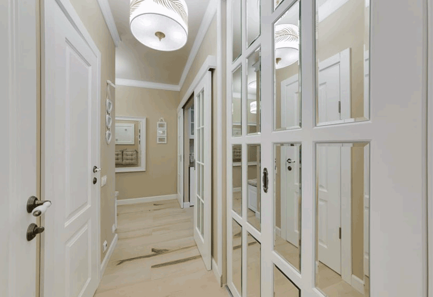 Раздвижные зеркальные двери