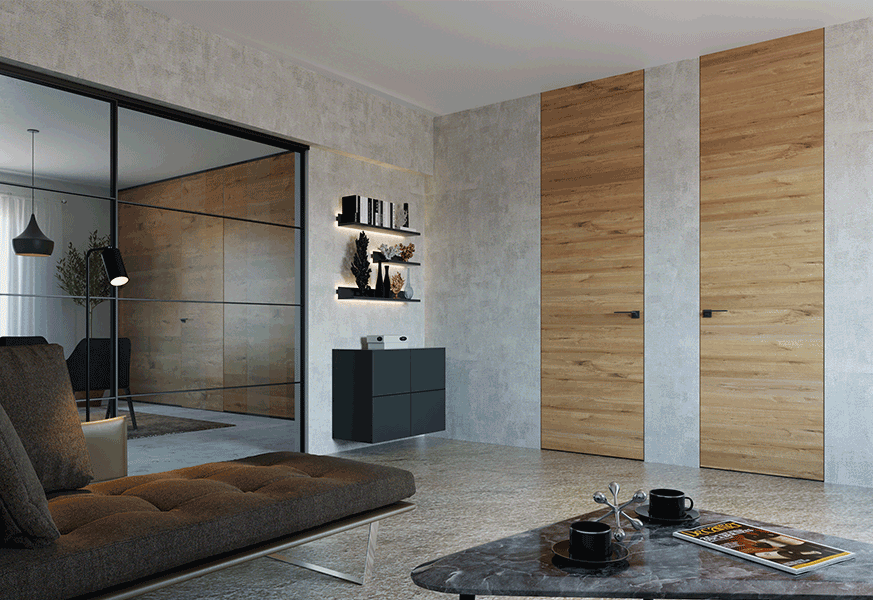 Высокие межкомнатные двери в потолок