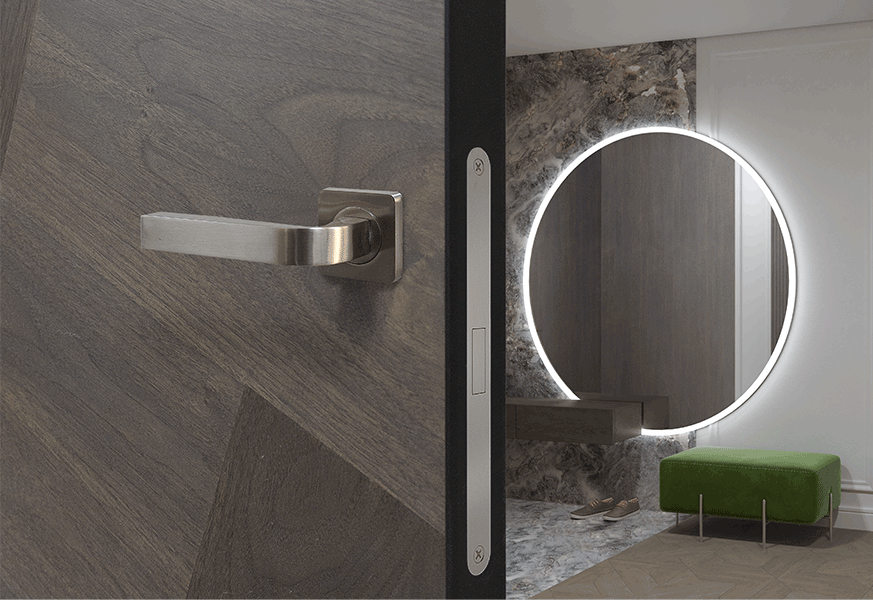 Межкомнатные двери с алюминиевыми торцами