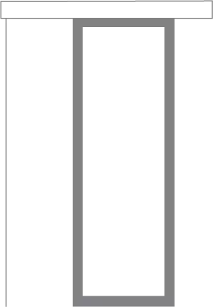 Раздвижная перегородка вдоль стены