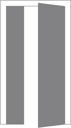 Распашная дверь с боковой фрамугой в коробе KOMPLANAR