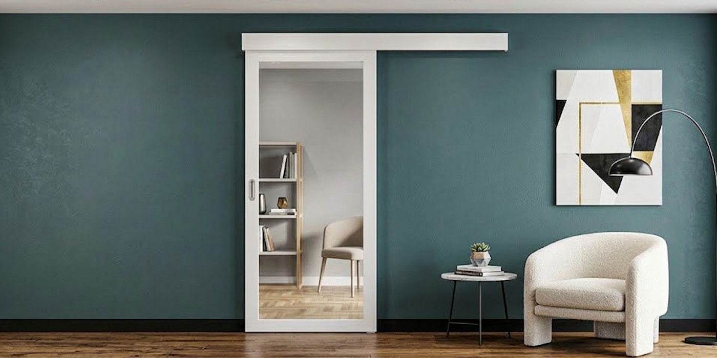 Раздвижная перегородка вдоль стены